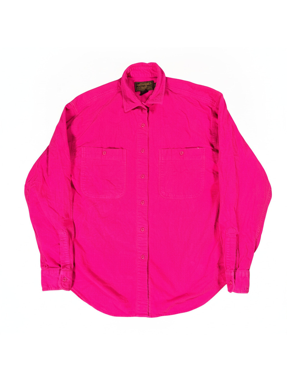 Eddie Bauer Womens Medium Pink Cotton Button-Up Shirt Medium